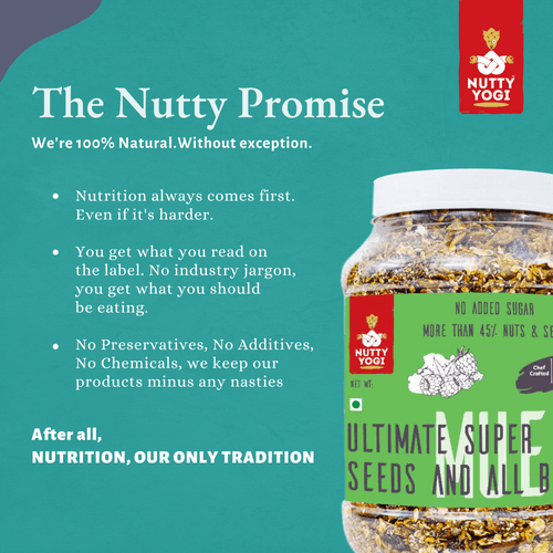 Nutty Yogi Ultmate Super & All Berries Muesli | Contains 45% Nuts & Seeds I No Added Sugar I No Preservative 1kg Jar