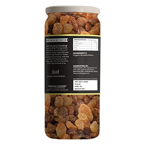 Nutty Yogi Munakka Raisin 650g| Afghani | Abjos | King Size | (Garnish or Add to Fruit Salads, Oatmeals, Mueslis, Trail Mixes, Ice creams, Baked Goods, Kheer & Ladoos)