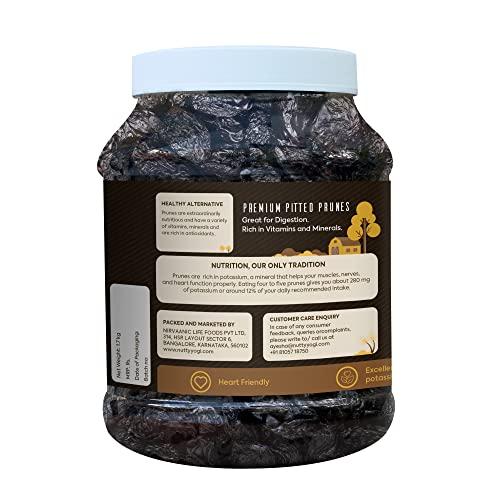 Nutty Yogi Prunes 1.7kgs jar | Dried Premium Pitted California Prunes Health Snack