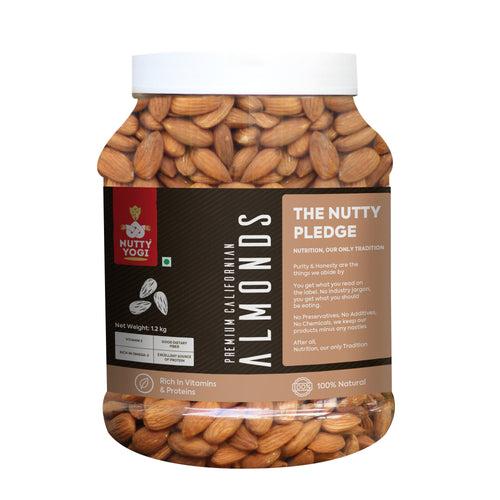 Nutty Yogi California Almonds 1.2kgs Jar