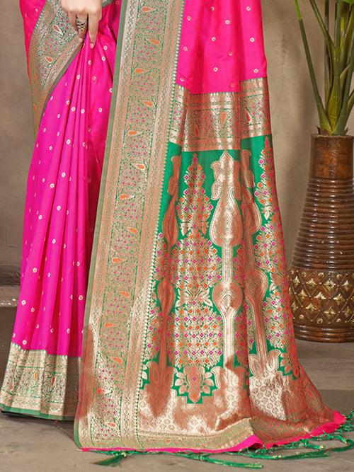 Light Pink Silk Saree With Blouse Piece