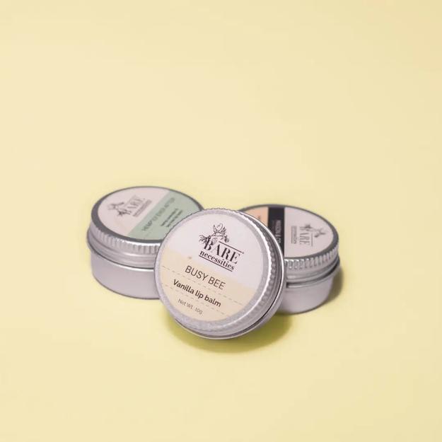 Pack of 3 natural lip balms [Travel-size, 100% natural]