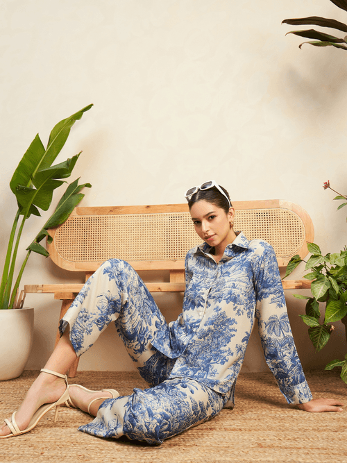 Printed Linen 2 Piece Co-ord Set