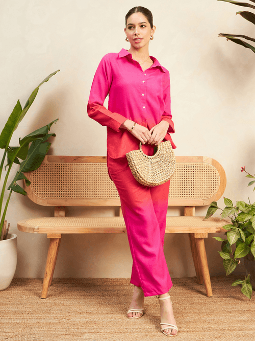 Alia Set - Shaded Cotton Linen 2 Piece Set