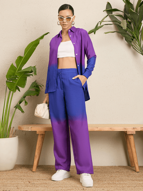 Alia Set - Shaded Cotton Linen 2 Piece Set