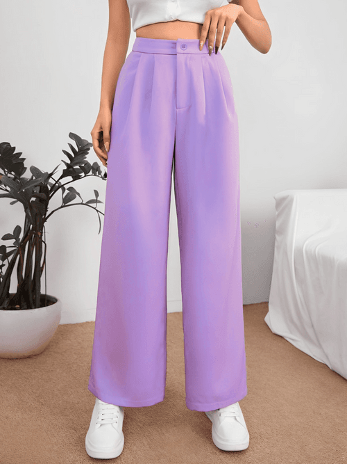 Relaxed Korean Front Pleated Pants