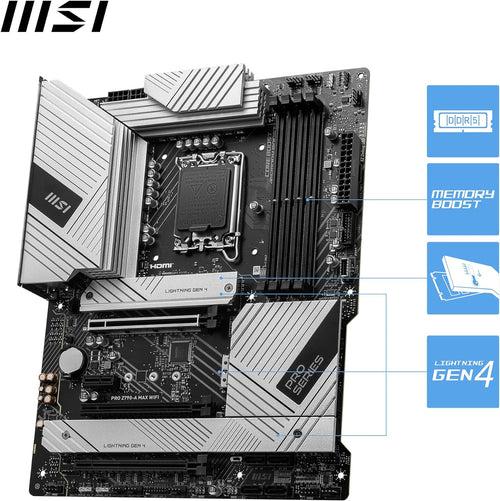 MSI PRO Z790-A MAX WIFI LGA 1700 DDR5 PCIe 5.0 Gen2 ProSeries ATX Motherboard