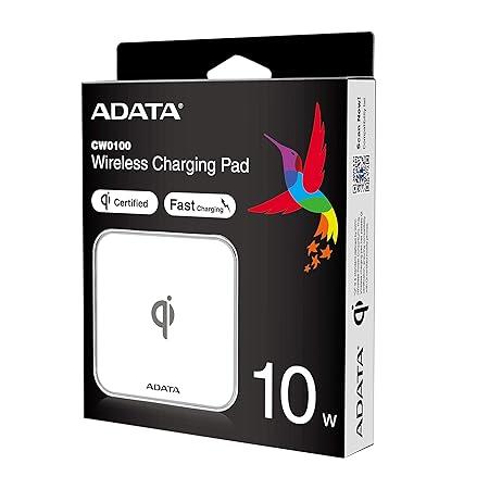 [RePacked] ADATA CW0100 Qi-Certified Ultra-Slim 10W Wireless Charging Pad-White