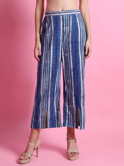 Blue Indigo Patch Work Co-Ord Set