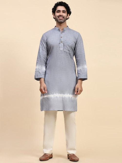 Blue Hand Dyed Cotton Kurta Set