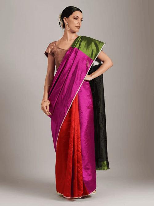 Pink Silk Chanderi Saree