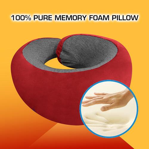 Ultrasoft Memory Foam Neck Pillow with Eye Mask and Carry Bag