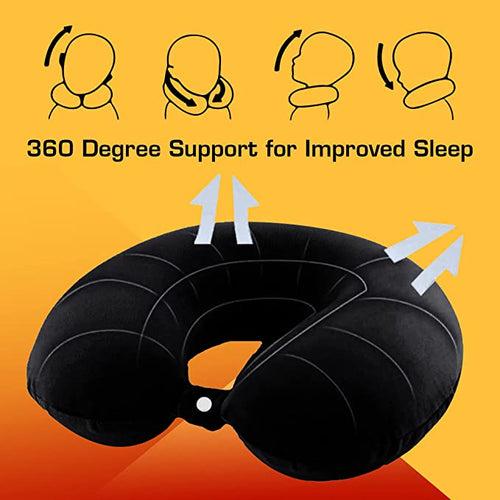 U Shape Neck Pillow With Eye Mask And Ear Phone Case