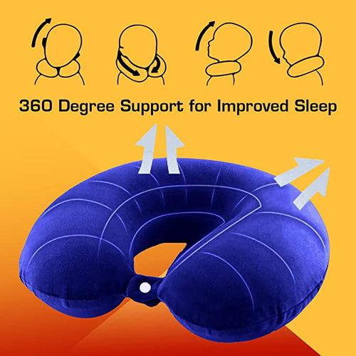 Fiber Filled U Shape Neck Pillow (Pack Of 2)