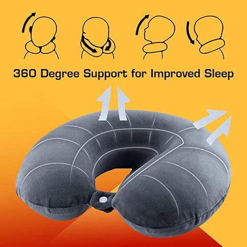 U Shape Neck Pillow With Eye Mask And Ear Phone Case