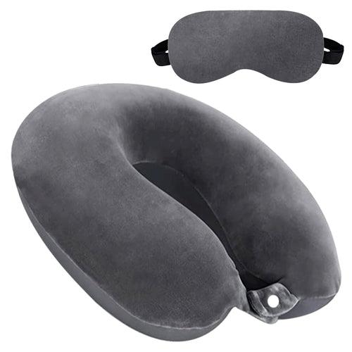 U-Shape Memory Foam Neck Pillow With Eye mask