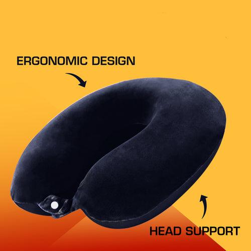 U-Shape Memory Foam Neck Pillow With Eye mask