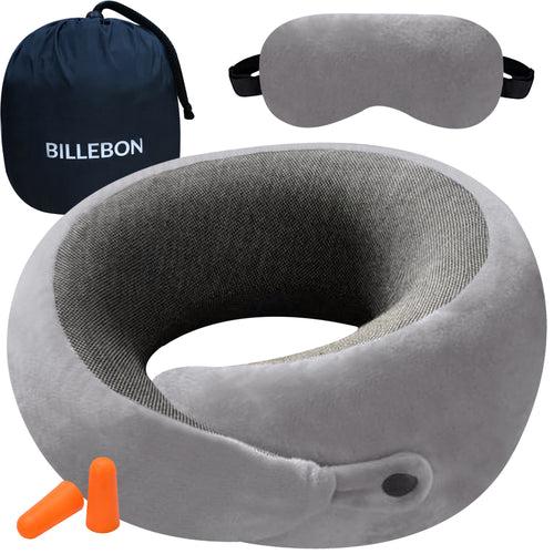 Ultrasoft Memory Foam Neck Pillow with Eye Mask and Carry Bag