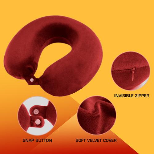 U-Shape Memory Foam Neck Pillow With Eye mask