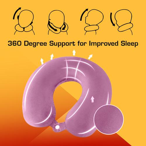 U-Shape Memory Foam Neck Pillow With Eye mask