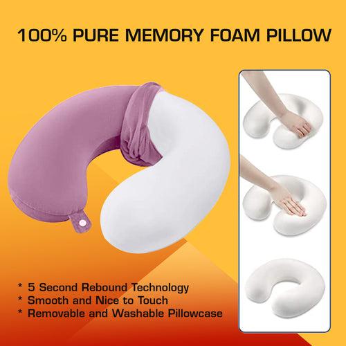 U-Shape Memory Foam Neck Pillow With Eye mask