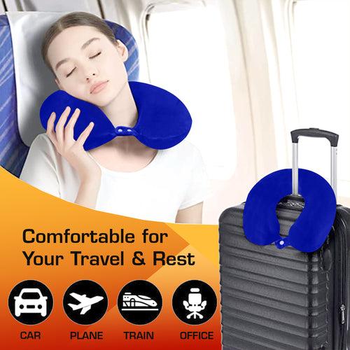 U-Shape Memory Foam Neck Pillow With Eye mask