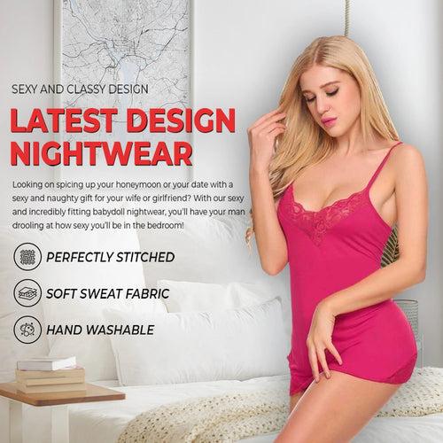 Women Lace Sexy Babydoll Mesh Chemise Lingerie