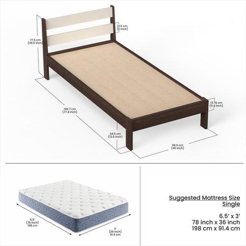 Roverb Single Bed (Premyrr` Range, Walnut & Frosty / Wenge & Frosty, DIY)
