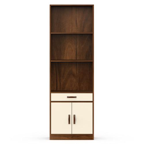 Seonn Bookshelf Cabinet with Storage Shelves & Drawer