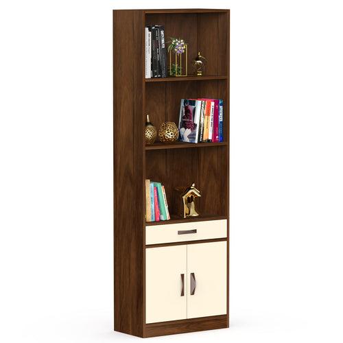 Seonn Bookshelf Cabinet with Storage Shelves & Drawer