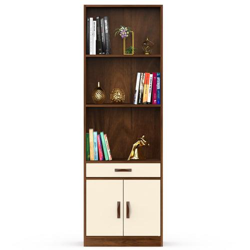 Seonn Bookshelf Cabinet with Storage Shelves & Drawer