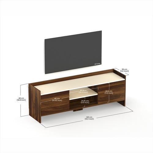 Charley Tv unit (Eessentia Range, Brown Maple & Beige)