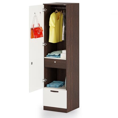 Andrie Single Door Wardrobe with one Drawer