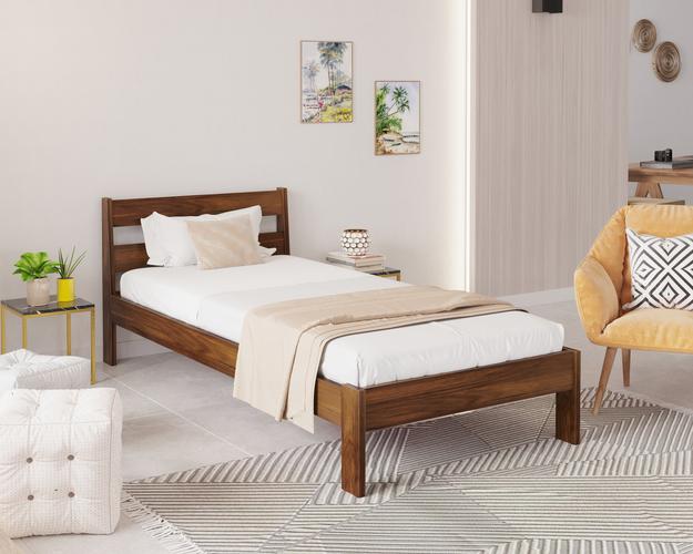 Roverb Engineered Wood Single Bed Without Storage Box for Bedroom