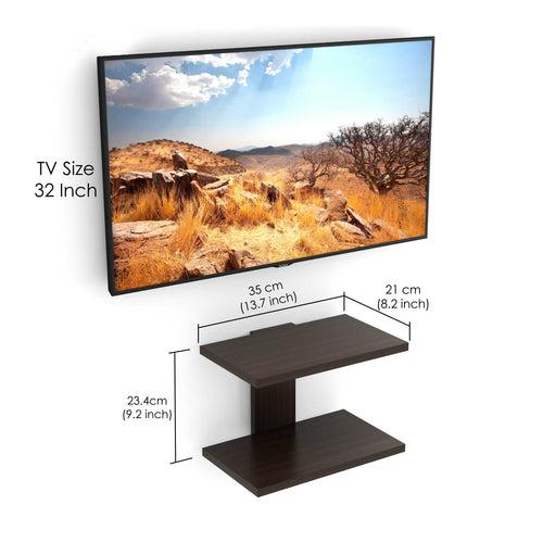 Stellar Plus Tv Wall Unit, Set Top Box Stand Wenge (Up to 32")