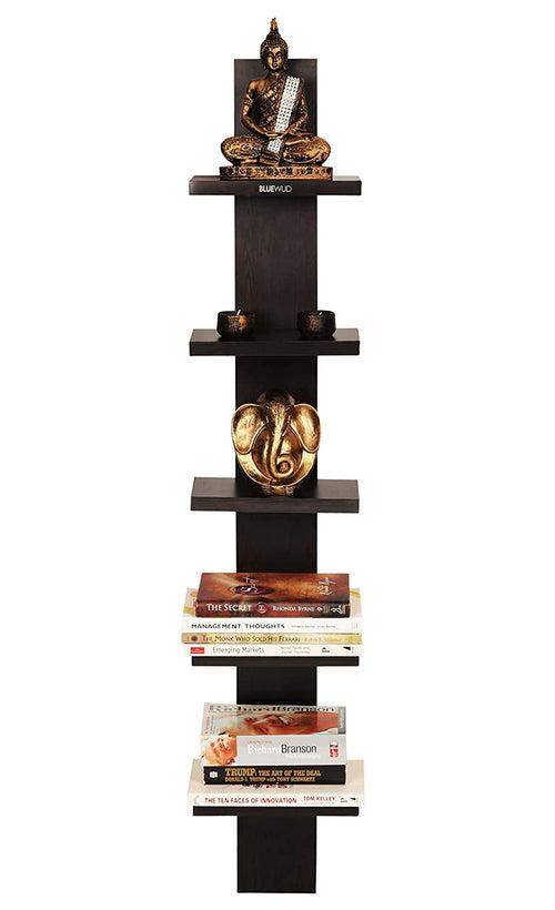 Relo TV Wall Unit with Display Shelves, Wenge, for Upto 50"