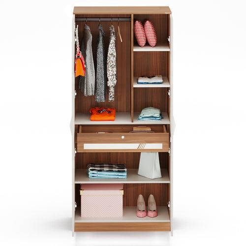 Andrie 2 Door Wardrobe with Mirror and Drawer