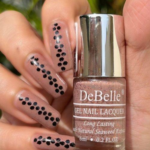 DeBelle Gel Nail Lacquer Angelic Saira (Burnt Mauve with Copper Shimmer Nail Polish) 6 ml