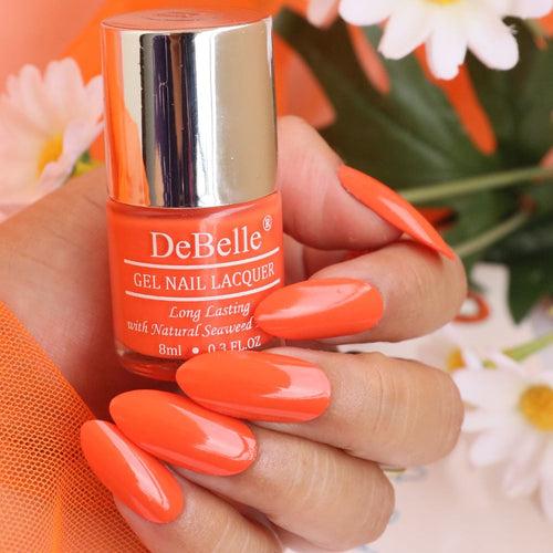 DeBelle Gel Nail Lacquer Apricot Brulee (Orange Nail Polish), 8ml