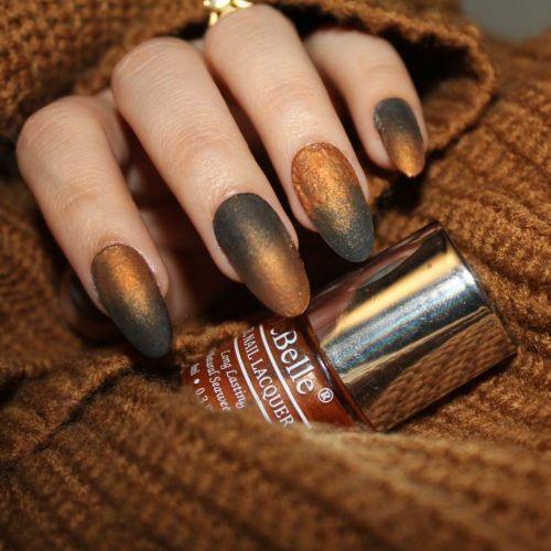 DeBelle Gel Nail Lacquer Aurora - (Amber with Copper Orange Glitter Nail Polish) 8ml