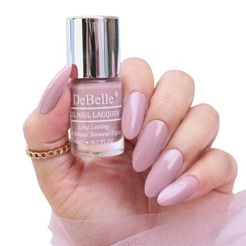 DeBelle Gel Nail Lacquer Blissful Elizabeth (Light Pink Mauve Nail Polish), 6 ml