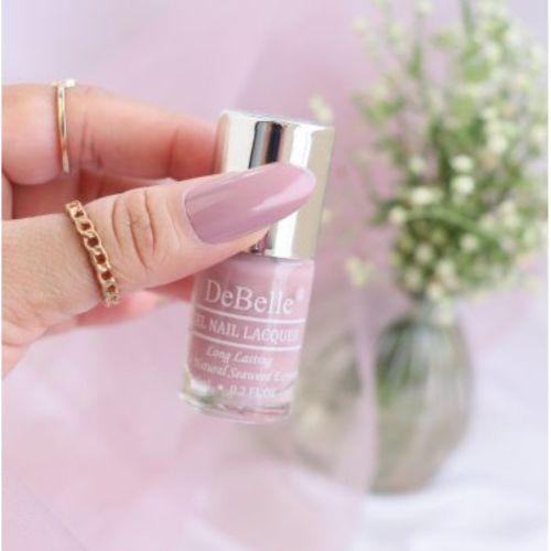 DeBelle Gel Nail Lacquer Blissful Elizabeth (Light Pink Mauve Nail Polish), 6 ml