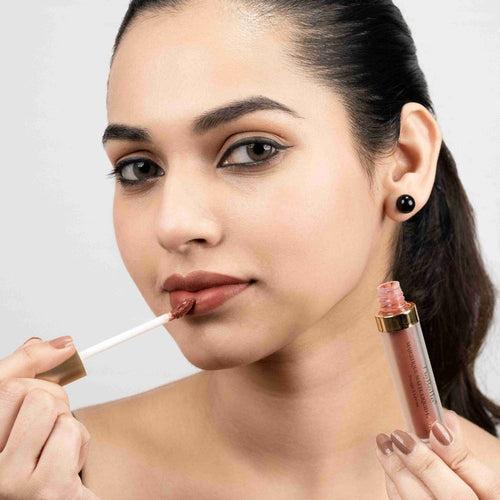 DeBelle Majestique Matte Liquid Lipstick Bronze Bernadette(Dark Walnut Brown),3.5 ml