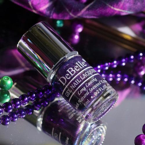 DeBelle Gel Nail Lacquer Delightful Daphne (Duo Holo Purple Glitter Nail Polish), 6 ml