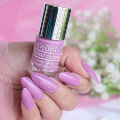 DeBelle Gel Nail Lacquer Flamboyant Florina (Dark Pink Mauve Nail Polish), 6 ml