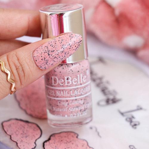 DeBelle Gel Nail Lacquer Inspiring Ira (Pink Cookie Crumble Nail Polish), 6 ml