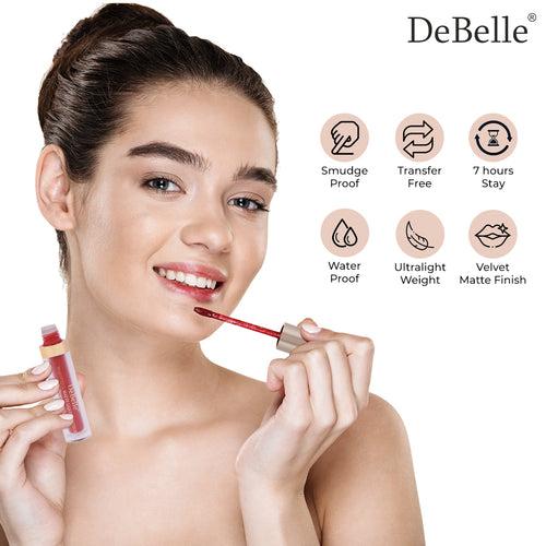 DeBelle Majestique Matte Liquid Lipstick Cherry Charlotte(Cherry Red),3.5 ml