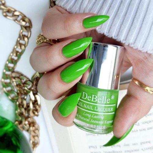 DeBelle Gel Nail Lacquer Matcha Cookie (Parrot Green), 8ml