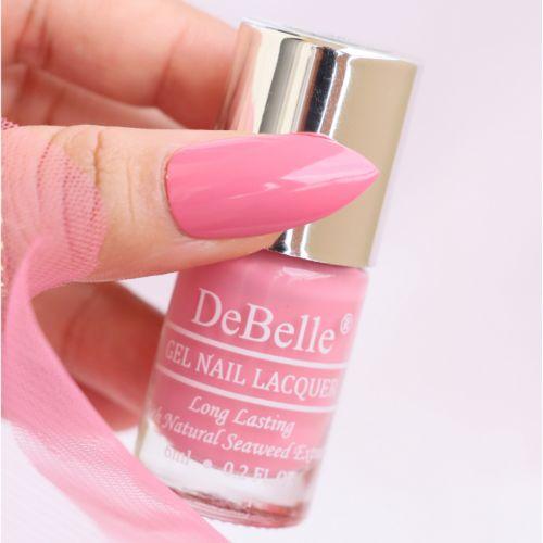 DeBelle Gel Nail Lacquer Plush Paula (Suede Pink Mauve Nail Polish), 6 ml