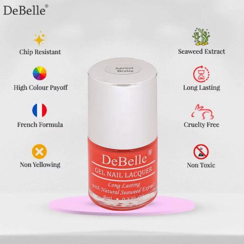 DeBelle Gel Nail Lacquer Apricot Brulee (Orange Nail Polish), 8ml